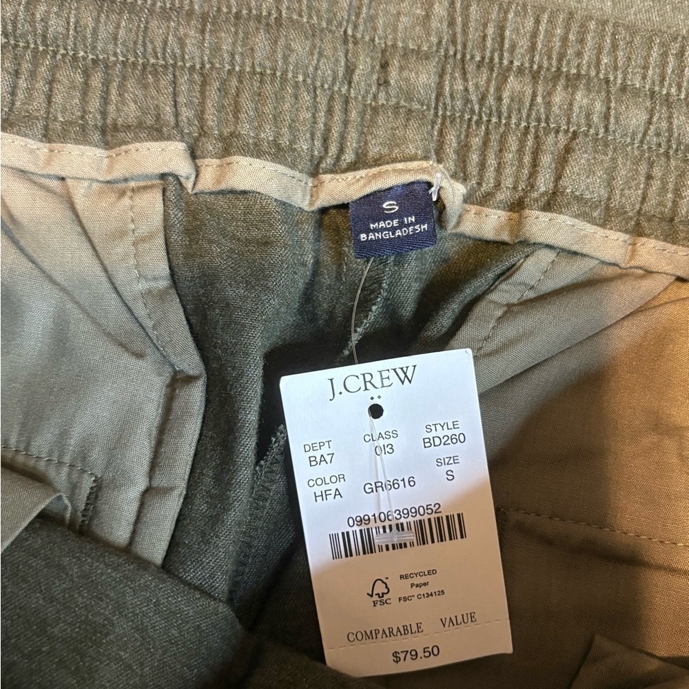 NWT J Crew Factory drawstring pants in brushed cotton blend - Picture 5 of 11